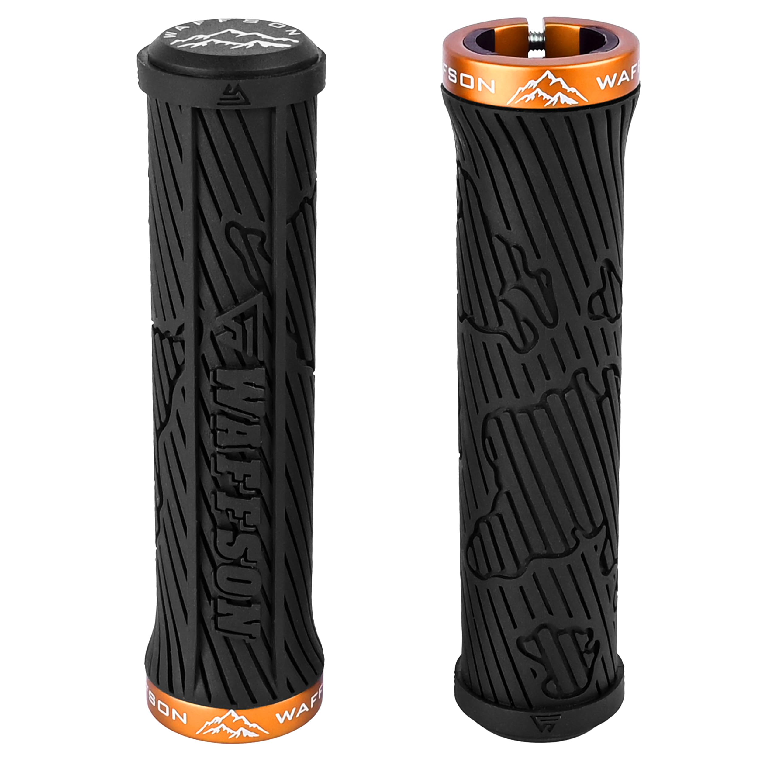 

WFS World Map MTB Grips Single Clamp Ergonomic Mountain Bike Handlebar Grips Comfortable Vibration Damping for and Downhill Lock-On – Non-Slip –