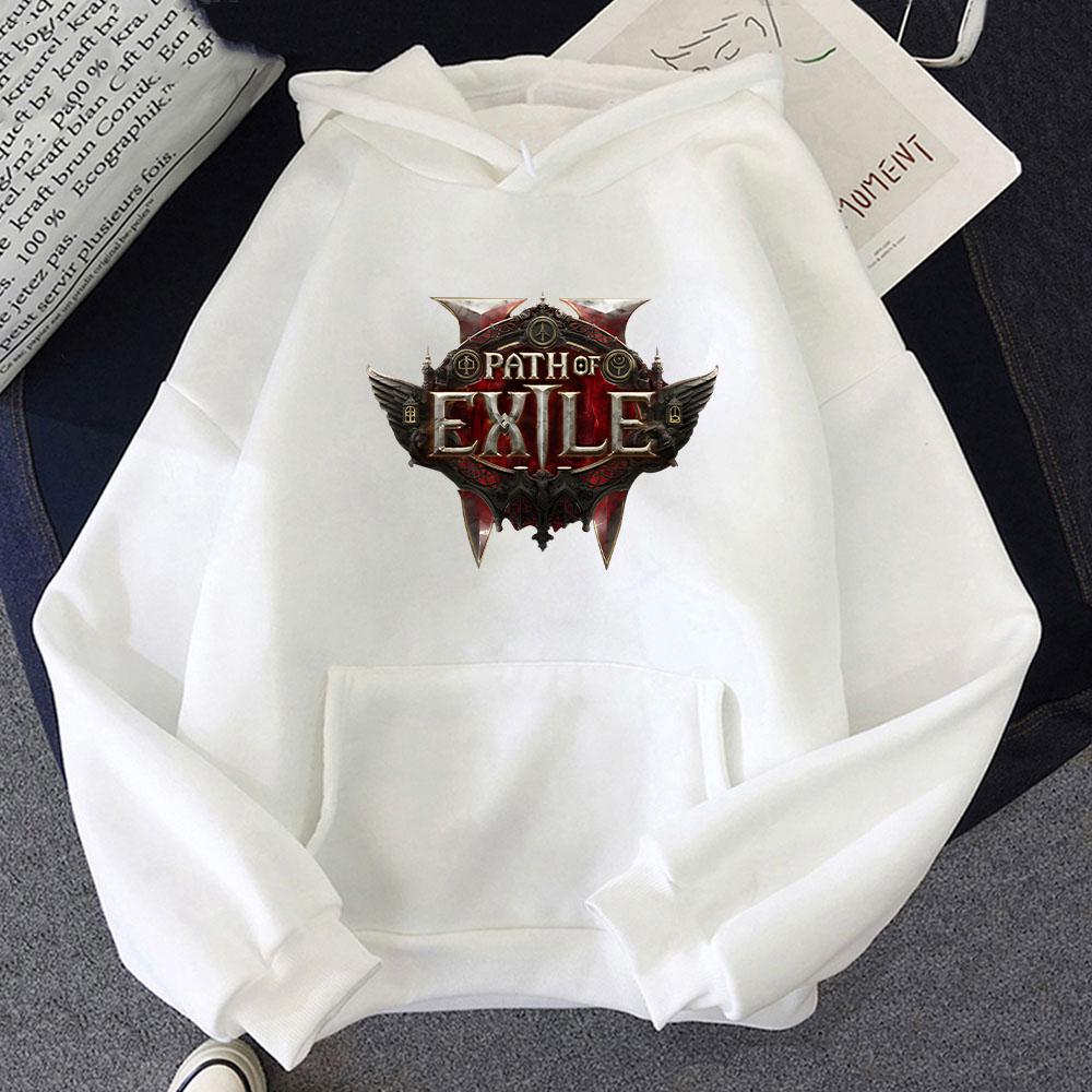 

Path of Exile 2 Графічні худі з довгим рукавом, вільний одяг, ігровий ретро світшот для хлопчиків/дівчаток, одяг, судадери, нові пуловери M