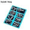 8PCS/Set Metal Montessori Puzzle Wire IQ Mind Brain Teaser Puzzles Children Adults Interactive Game Reliever Educational Toys