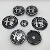 7 Stück für Autoemblem Radkappen vorne Haubenemblem hinten Kofferraum Lenkrad Aufkleber Styling 2x74mm 4x60mm Kappe 1x40mm