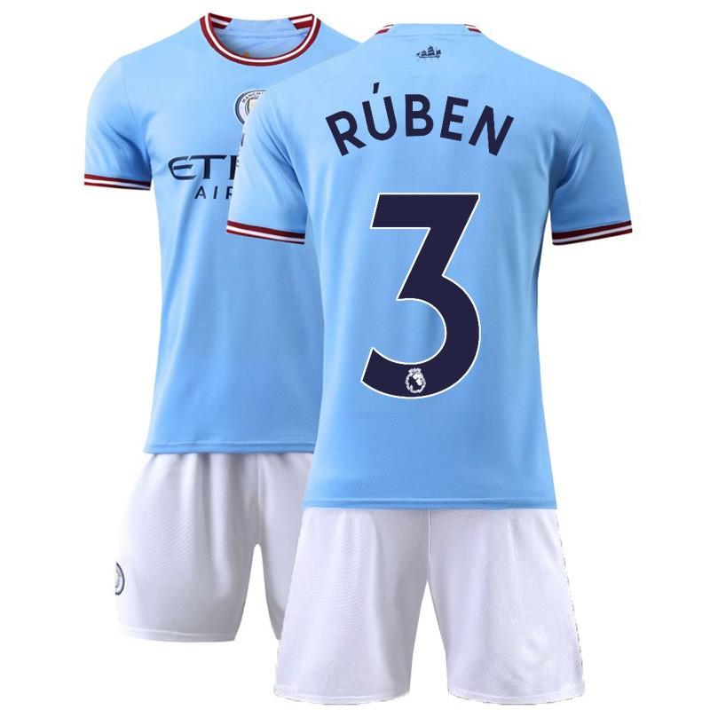 2223 Manchester City Jersey No. 17 De Braunet Home Away Children Adult 10 Aguero Football Set