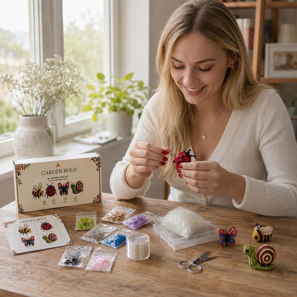 DIY Beaded Kit Garden Animal Shaped Bead Assembly Set for Projects and Creative Activities for Kids and Adults