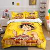 Straw Hat Figure Eating Pizza. Bedding Sets Duvet Cover Sets Duvet Covers Pillowcases(1 * Duvet Cover 2 * Pillowcases Without Duvet Insert)