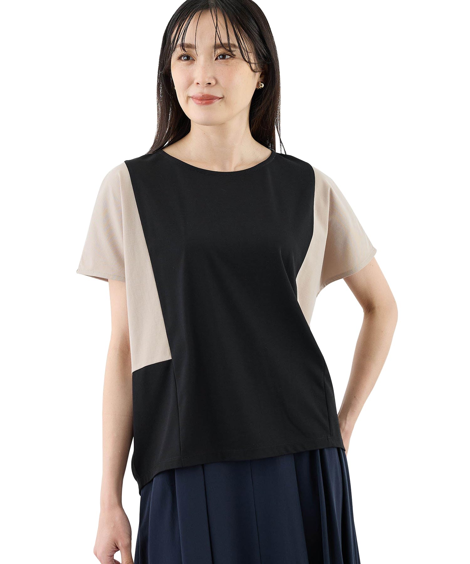 

AC by Alpha Cubic Color Blocking Beige Women s Pullover, 351628, бежевый