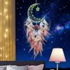 1Pc Moon Dream Catcher Handmade for Bedroom Feather Dream Catchers for Home Decoration Ornaments for Bedroom Wall Hanging