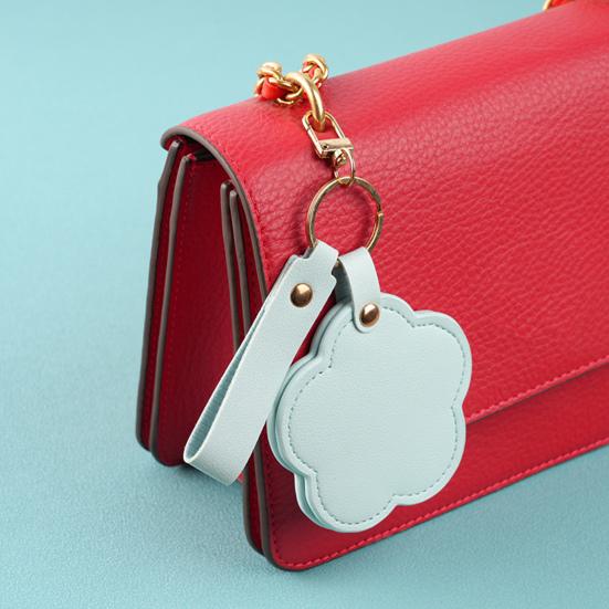 

Дзеркало для макіяжу з квітами зі штучної шкіри, водонепроникне, портативне, кишенькове, брелок, дорожнє, ручне косметичне дзеркало для жінок, підвіска для сумки жовтий