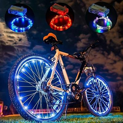1ks Inteligentní automatické LED světlo na kolo s barevným paprskovým světlem pro horská kola