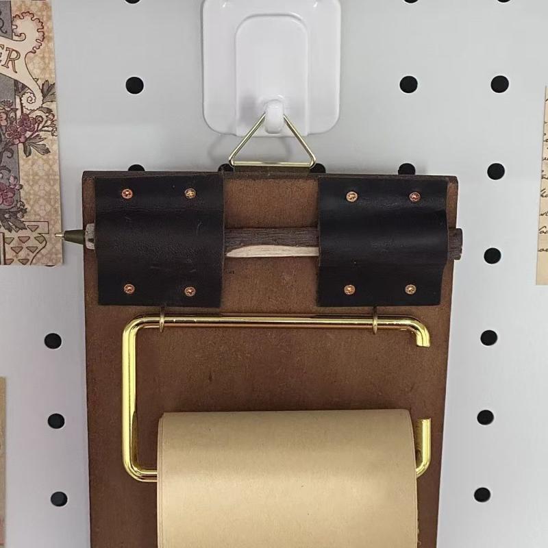 1 Pièce Rouleau de Papier Kraft Rechargeable Set de Carnets Kraft Bloc-Notes Suspendu Listes de Tâches Clipboard Rétro Vintage Fait Main Bricolage Artisanat