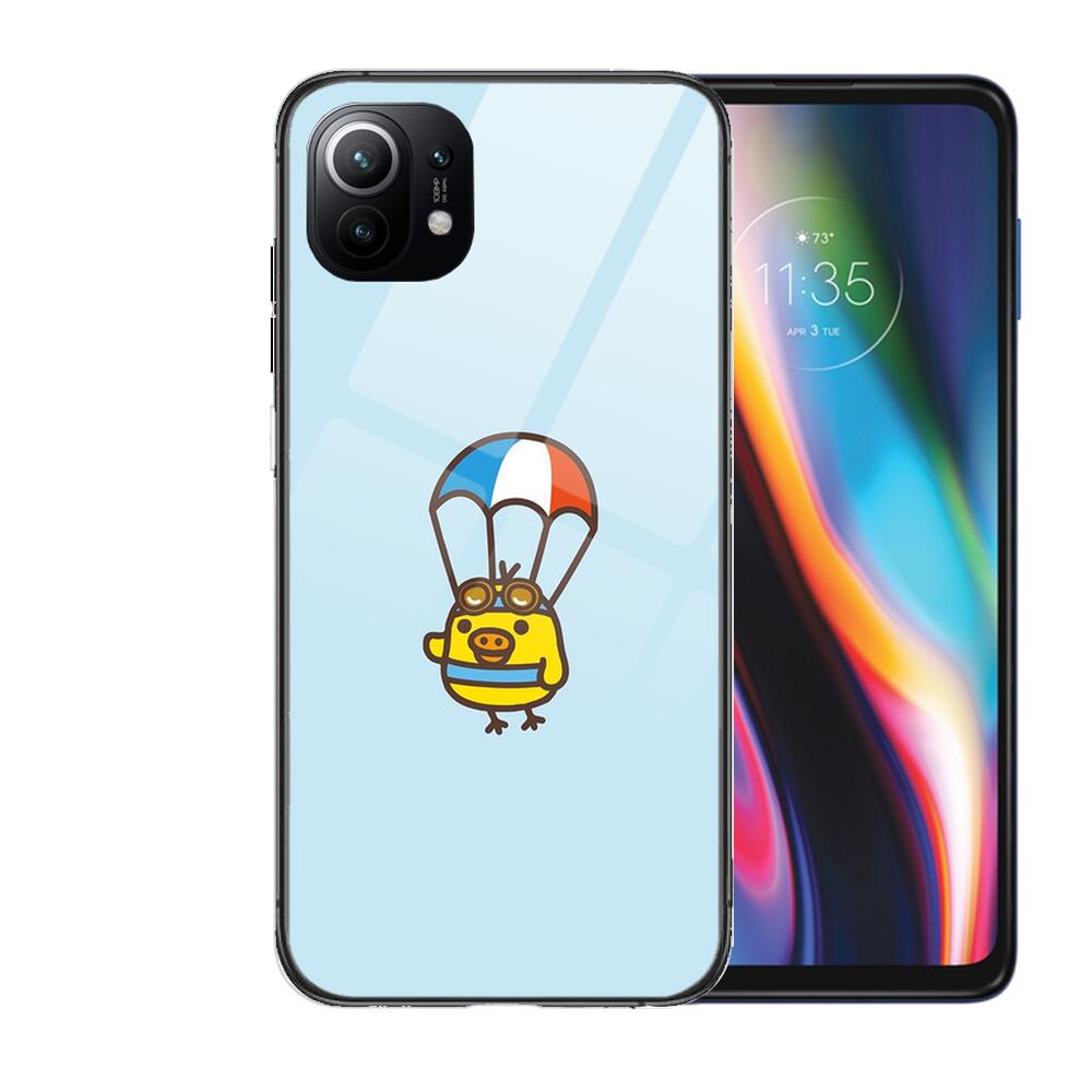 TOPLBPCS Cute Rilakkuma Tempered Glass Phone Case For Redmi Xiaomi 11 Lite Pro Ultra 10T 10 9 8 MIX 4 Cover Silicone Shell Cases
