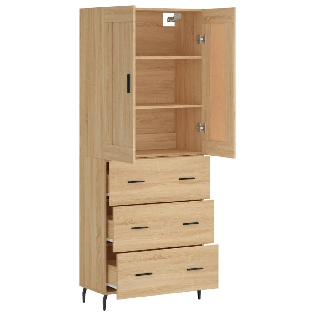 Highboard Sonoma Oak 69.5 x 34 x 180 cm Particleboard