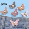Strong Metal Waist Clip Pants Tighteners No-Sewing Butterfly Flower Buttons Pins Adjustable Snug Fit Jeans Accessory Buckle Extender for Loose Skirts