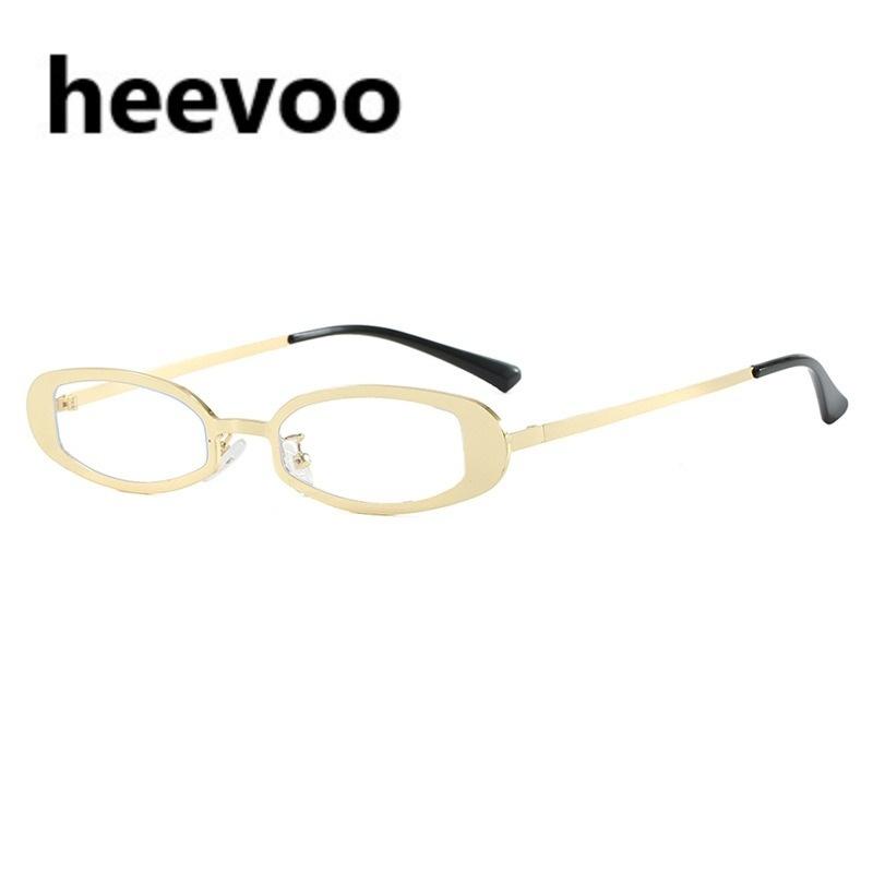 Vintage Round Oval Sunglasses Women Luxury Brand Designer Metal Sun Glasses Men Fashion Eyewear Gafas