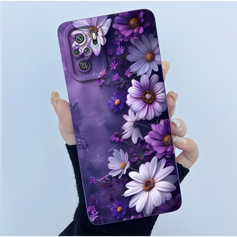 For Xiaomi Poco M5s Phone Case PocoM5s Cover Fashion Simplicity Butterfly Floral Soft Liquid Silicone Shell For Poco M 5s Fundas