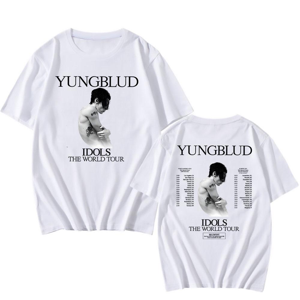 

YUNGBLUD IDOLS The World Tour 2025 T-shirt Cotton Short Sleeve Male Tshirts Casual Vintage Men Women T Shirt Unisex Streetwear S