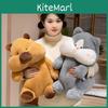 Entzückendes Weiches Und Flauschiges Capybara Und Husky Kuscheltier Kissen Für Mädchen Geschenk