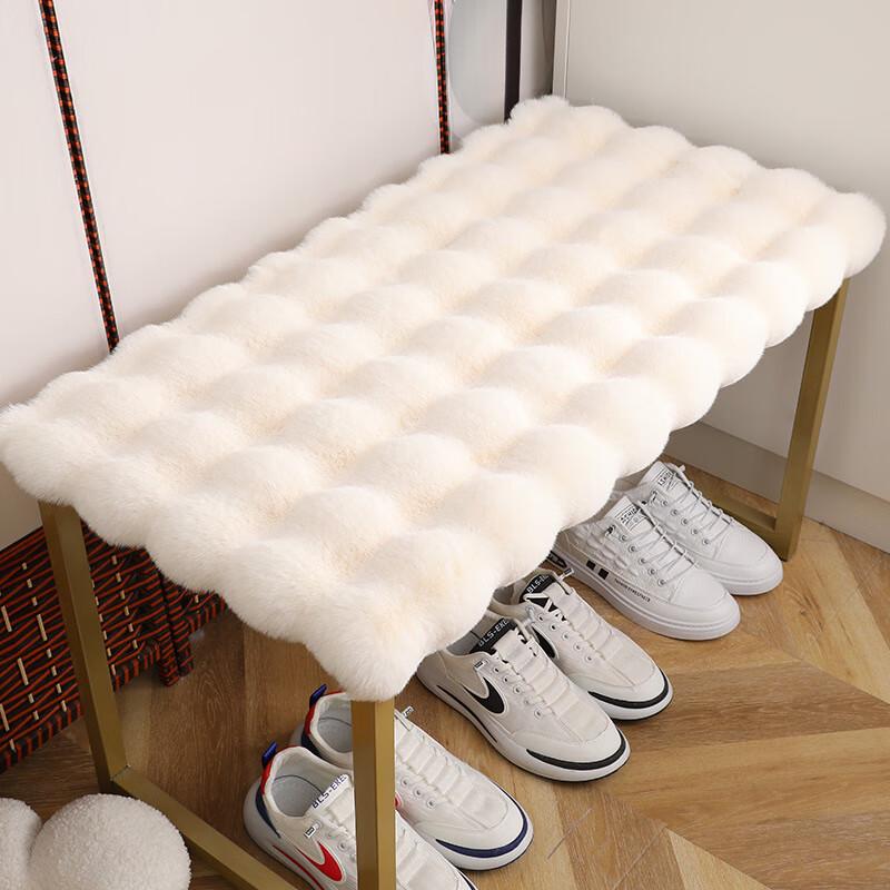 Plush Anti-slip Shoe Changing Stool Cushion
