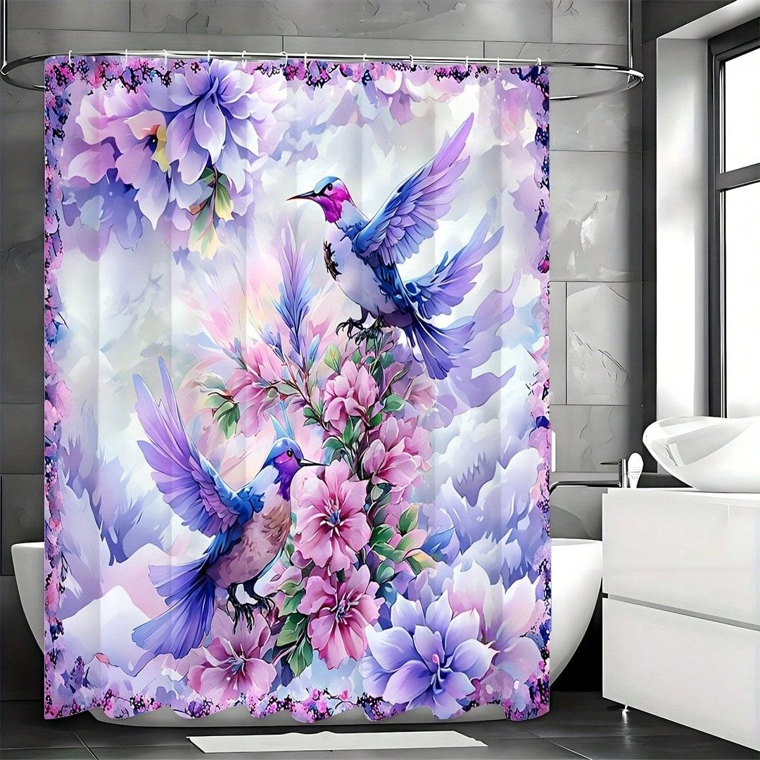 

Enchanted Floral Bird Shower Curtain: Embrace the Magical Design, Soft Fabric, and Whimsical Vibes for Your Dreamy Bathroom W90XH180cm