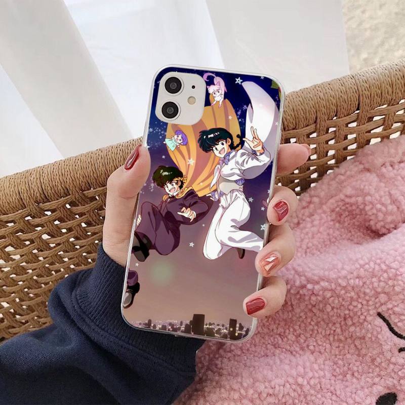 Cartoon Ranma Phone Case for iPhone 11 12 13 mini pro XS MAX 8 7 6 6S Plus X 5S SE 2020 XR cover