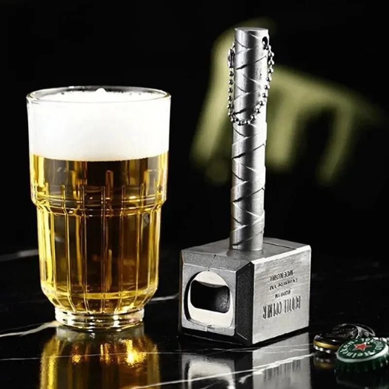 Creative Bottle Opener Bar Gift Keychain Bottle OpenerHammer Beer Bottle Opener Beverage Wrench Home and Daily Use