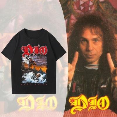Camisetas de Manga Corta Relacionadas con la Banda DIO para Hombres y Mujeres con Estampados de Verano Metal Rock y Tops de Estilo Europeo