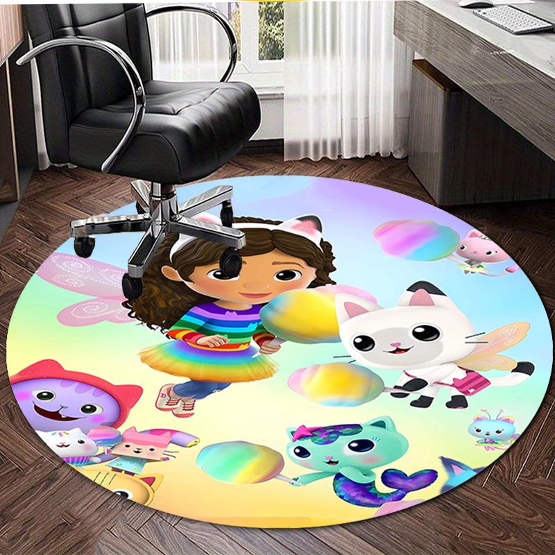 1pc Gaby's Bubble House4 Design Printed Area Round Carpet for Bedroom Living Room Home Decor Rugs Mat Non Slip Mat Rug for Bedside