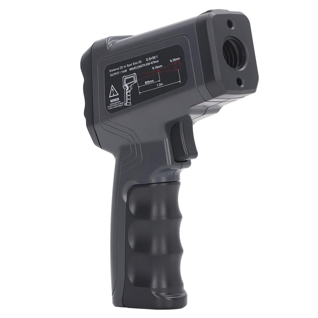 Handheld Thermometer 12:1 50:1 Measured Distance Ratio LCD Display Heat Temperature Meter Gauge Gun ‑50‑1600 Celsius