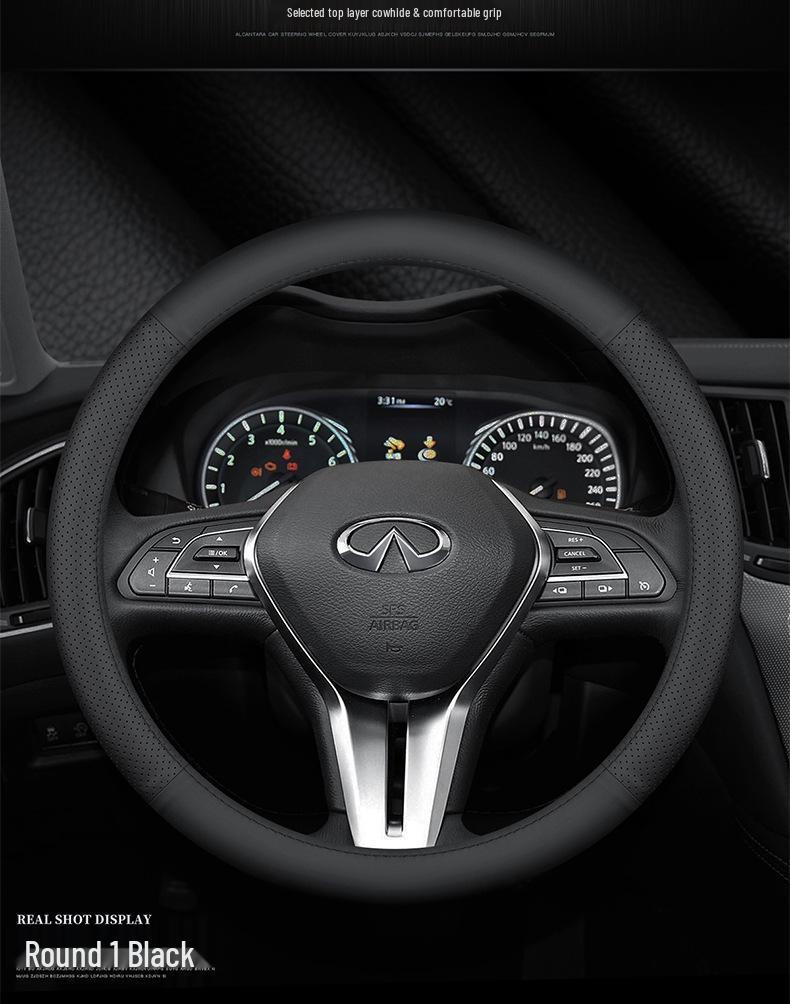 Infiniti Steering Wheel Cover - Genuine Leather (QX50, QX60, Q70L, Q50L, FX3)