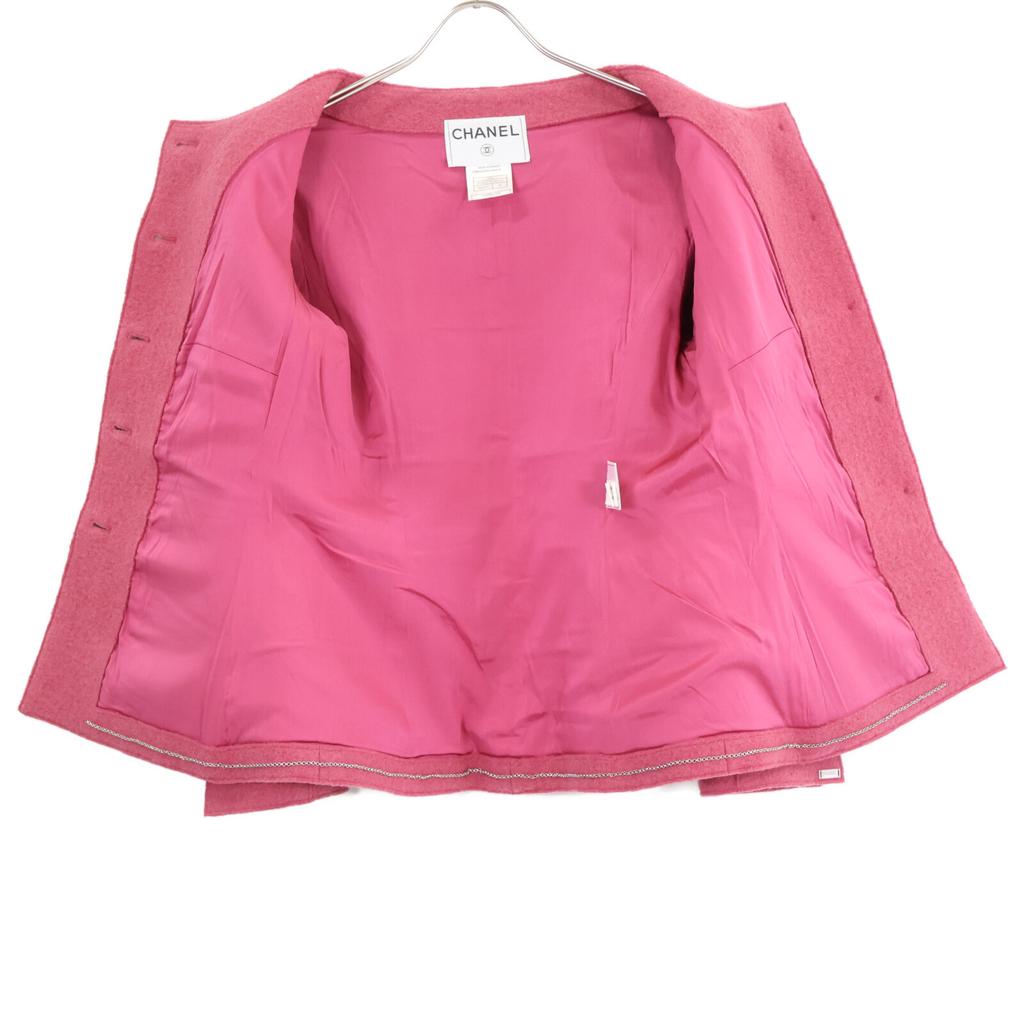 Chanel [Domestic Genuine] P14213V08014 99A Wool Collarless Jacket 36 pinkUsed