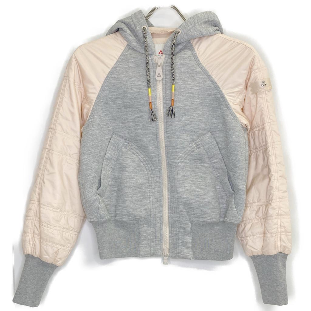PEUTEREY PED3133 Grey X Pink Down Switch Parka Tops 38 Gray/PinkUsed