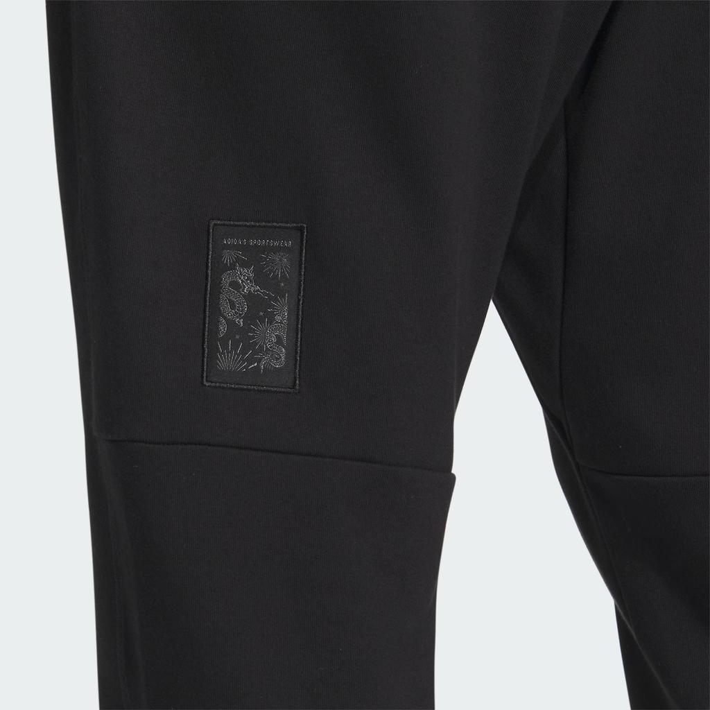 Adidas FW23 Lunar New Year Series Casual Knit Sweatpants Men Bottoms Black IT3985