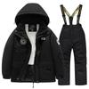 Children's Winter Ski Suit: Fleece-Lined, Waterproof, Windproof, One-Piece Ski Bib Pants for Boys and Girls