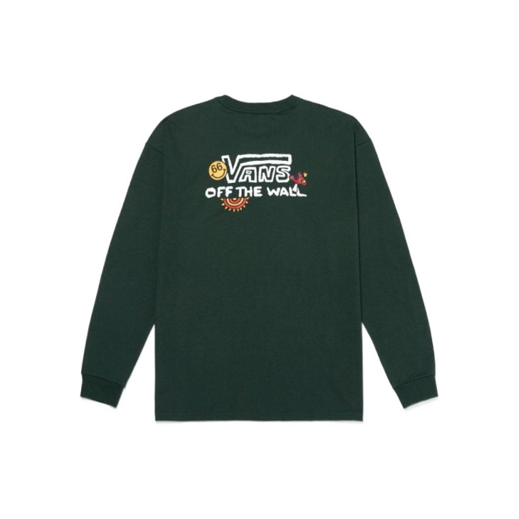 

Мужская футболка с круглым вырезом и длинными рукавами Vans Back, зеленая VN0A5H864CL