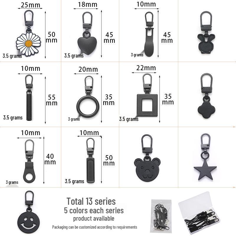 Universal Removable Zipper Puller Head for Bags & Jackets Repair