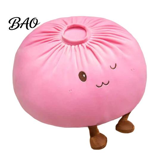 Plüsch-Knödelkissen Niedliches Wurfkissen, Weiches gefülltes Essensspielzeug für Kinder Erwachsene, Verspieltes Geschenk Dekorative Cartoon-Brötchenkissen Schlafzimmer Sofa Wohnzimmer