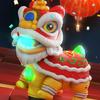 Cute Electric Lion Dance Toy Car Dashboard Ornaments  Shaking Waking Lucky Lion Dance Model with Light Music for Home Decoration