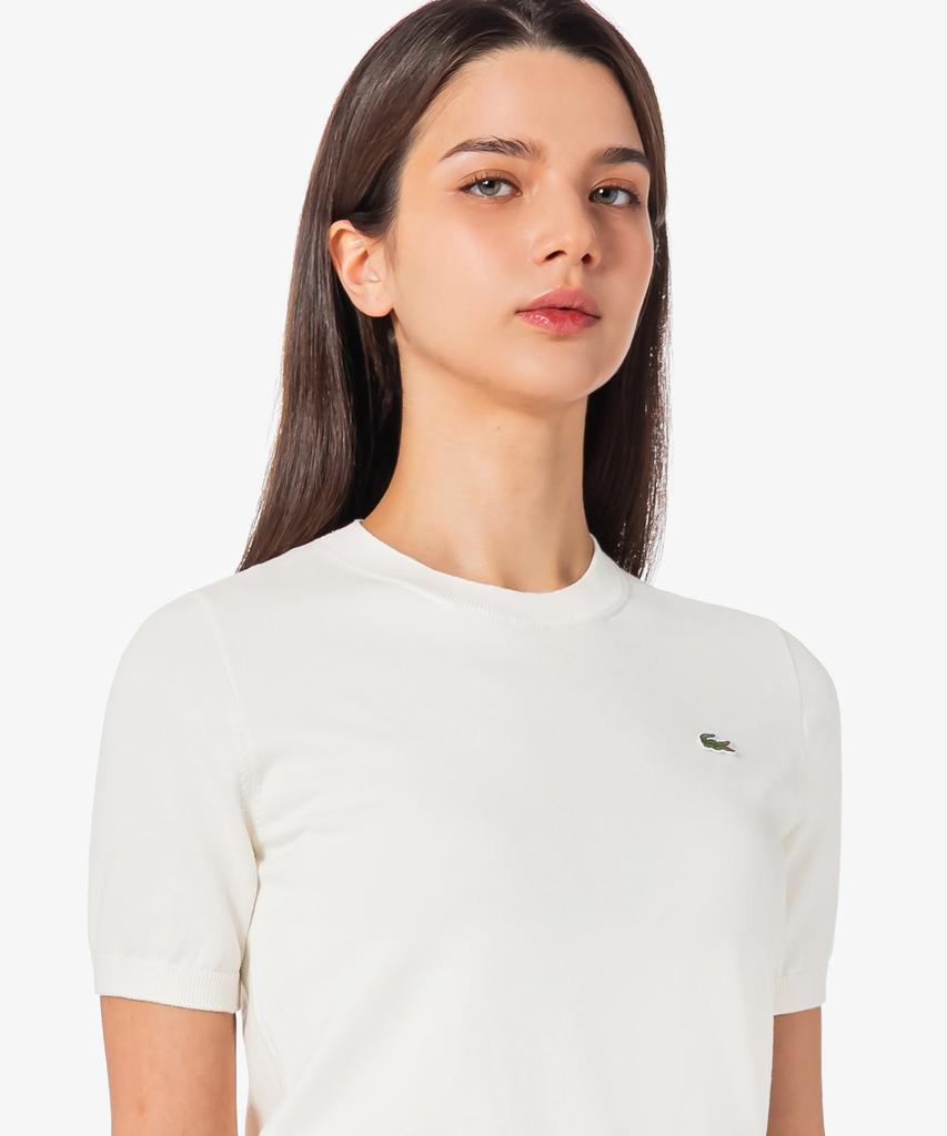 LACOSTE Women'S Basic Crew Neck Short Sleeve Sweater Af115E-56G 70V