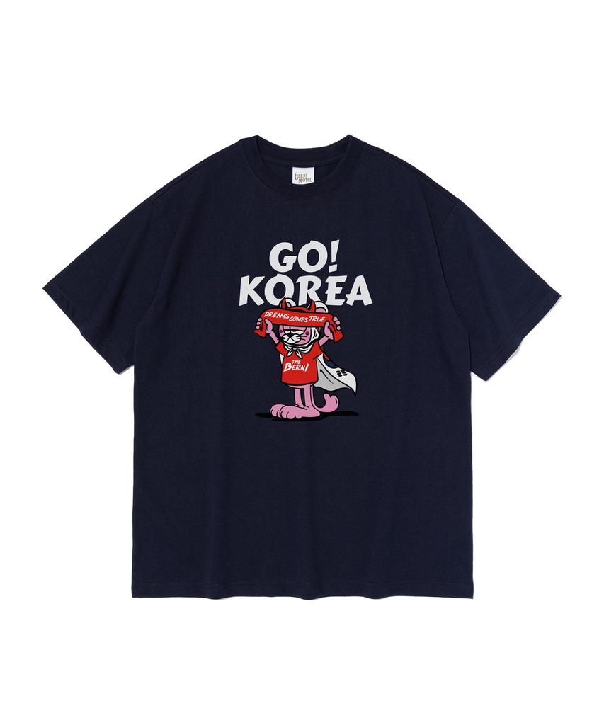 BERNI [90Minute X Bernie] Go Korea Short Sleeve T-Shirt (Navy)