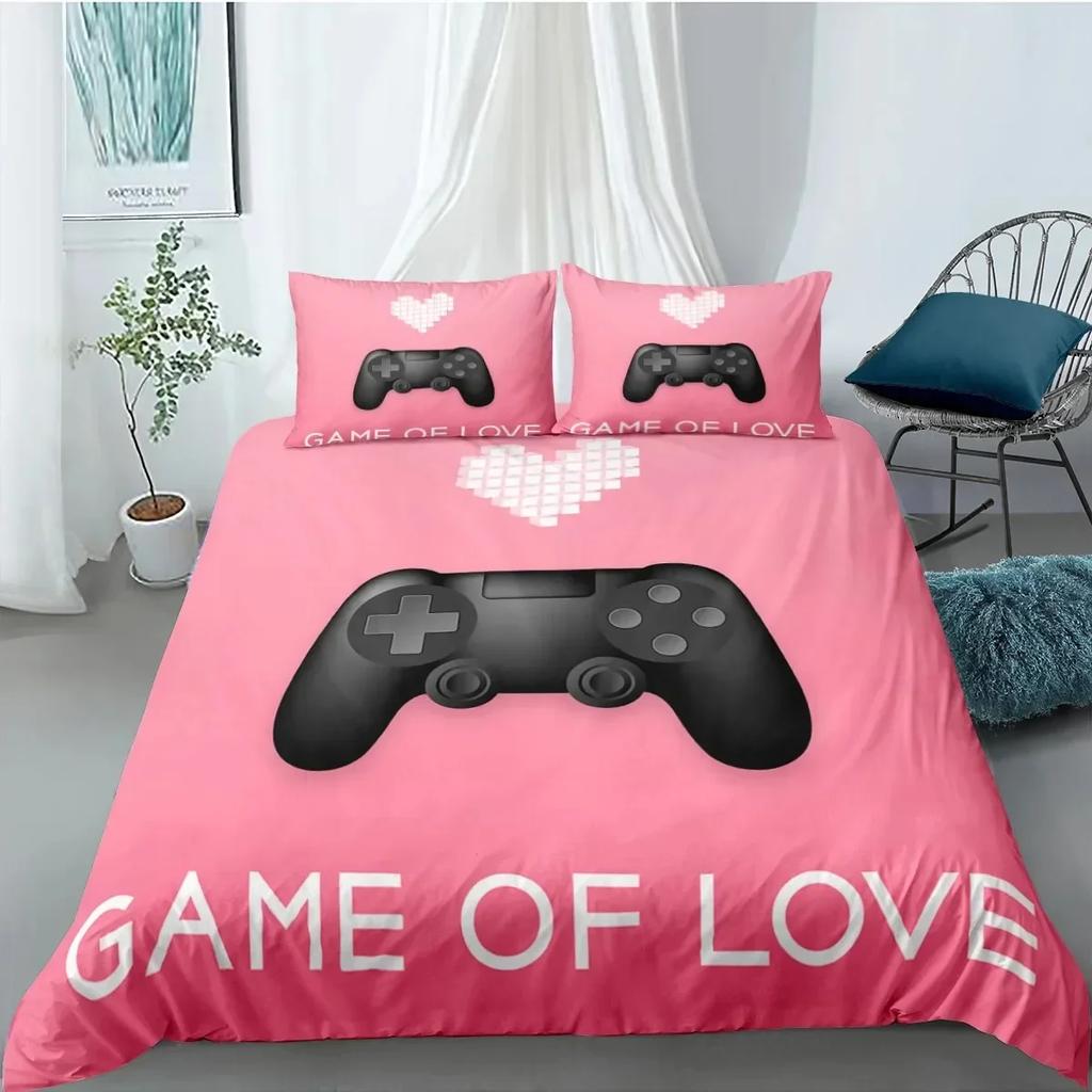 Gamer Comfortable Duvet Quilt Cover Pillowcase Bedding Set Children Bedroom Decoration Home Textile