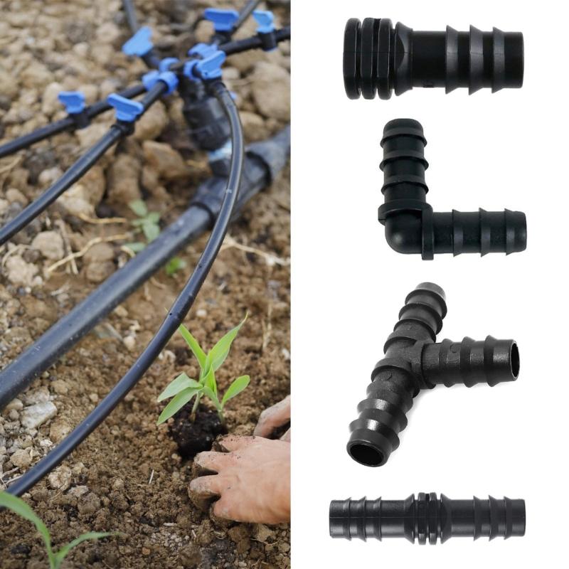 8Pcs Drip Irrigation Fittings Connectors 1/2inch Irrigation Tubing Garden Hose Coupler Barbed Connector Plastic