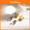 Geometric C Shaped Stainless Steel Earrings With Pvd Gold Finish For Women Summer Trend