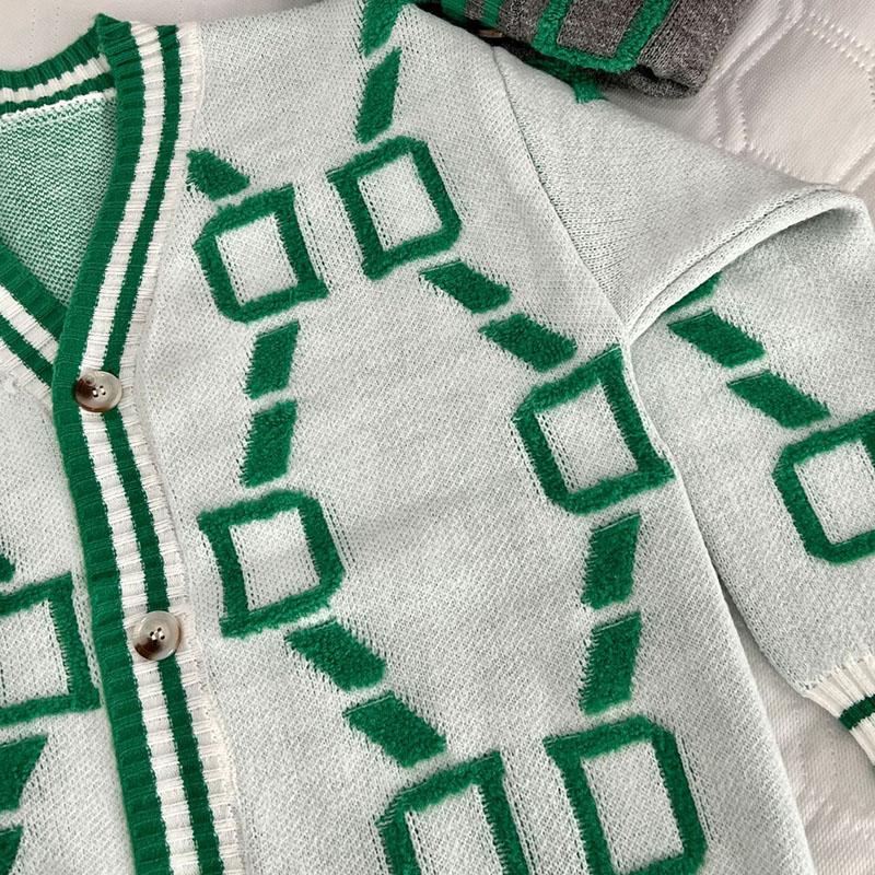 Embroidered Knit Cardigan Women's Loose Sweater V-neck Long Sleeved Single Breasted Buckle Thick Coat Warm Comfortable Casual Commuting Autumn Winter