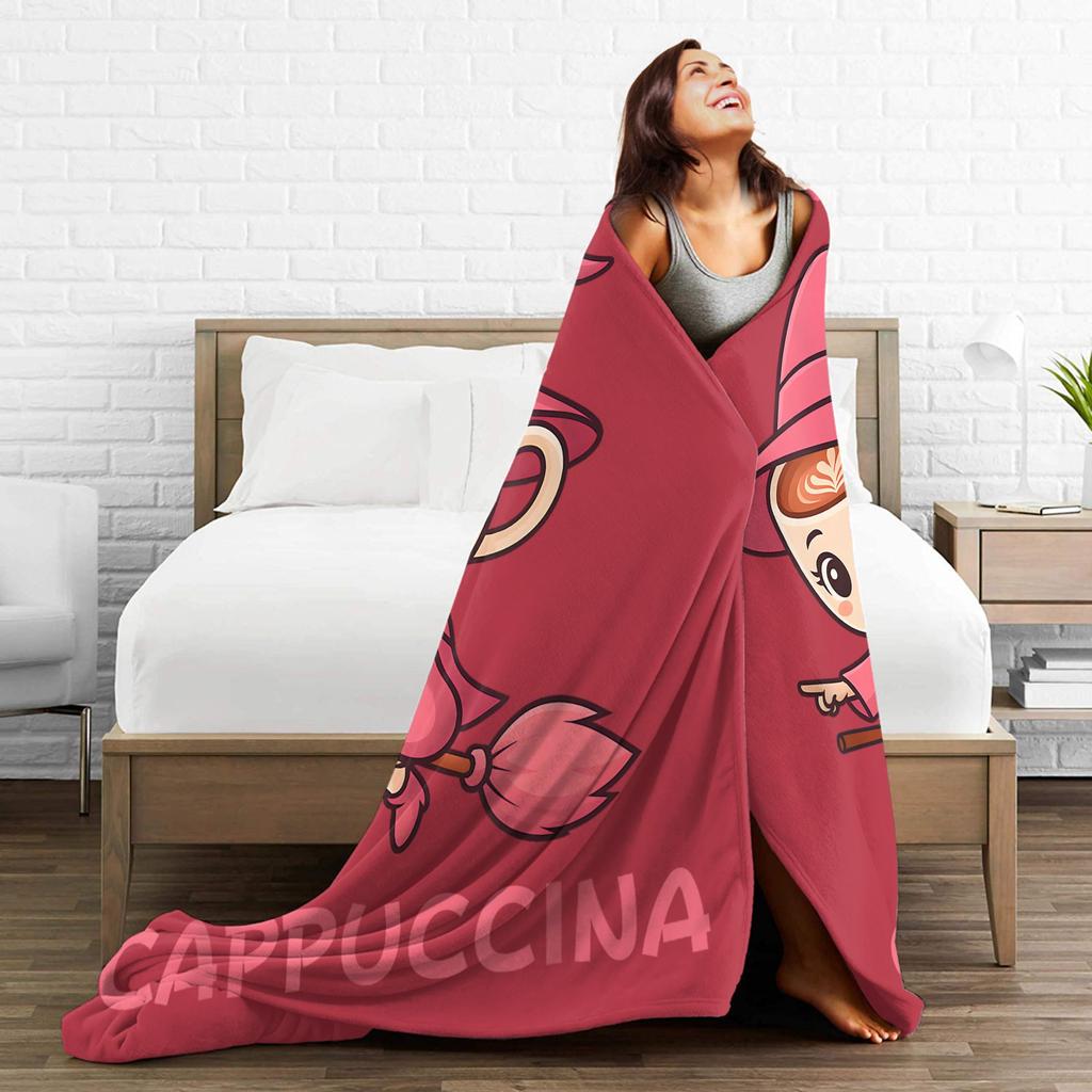 Super Weiche Decke Ballerina Cappuccino Italienisches Gehirnfäule Meme Hexe Wurfdecke Flanell Tagesdecke für Couch Sofa Bettbezug