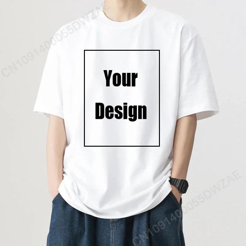 Tailor-made Man TShirts Cotton Summer Your Design Here T Shirts for Men Personalized Tee Shirt Diy Print Fashion T-shirt