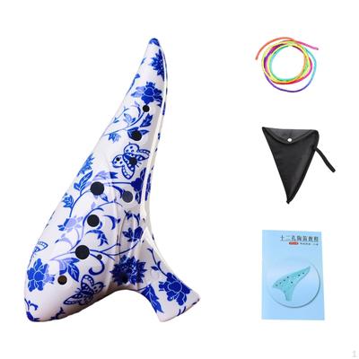 12 Hole Alto Ocarina Carrying Bag Elegant Lightweight Collectible with Songbook Piccolo for Music