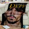 3D-Druck-Serie Johnny Depp Decke, Weiche Überwurfdecke für Zuhause Schlafzimmer Bett Sofa Picknick Reise Büro Ruheabdeckung Decke Kinder