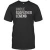 Uncle Godfather Legend Uncle Family Unisex Shirt Gift Women Men T-Shirt (Black;L)