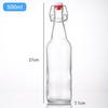 Lock & Lock Transparent Glass Bottle with Square Buckle for Juice, Enzyme, Wine, Homebrew, and Baijiu.