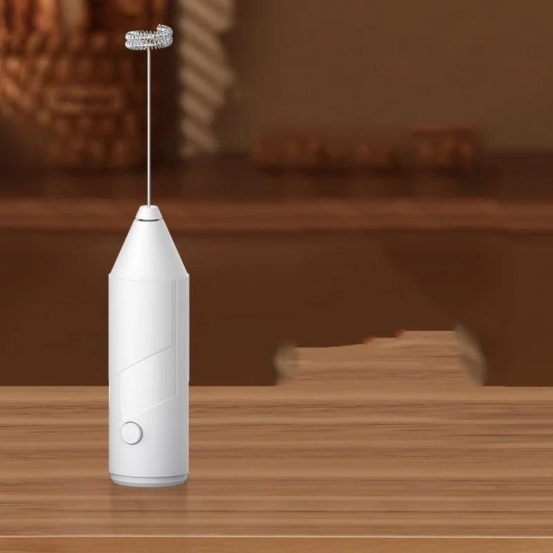 Electric Milk Frother 1PC Home Use Wireless Milk Stick Stainless Steel Battery Mini Handheld Creamer Coffee Egg Beater