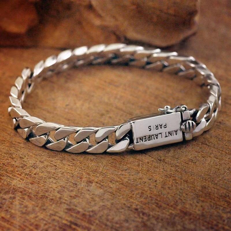 Men's Bracelet Ruffian Handsome Punk Cuban Chain Woven Bare Whip Chain Hip Hop Jewelry