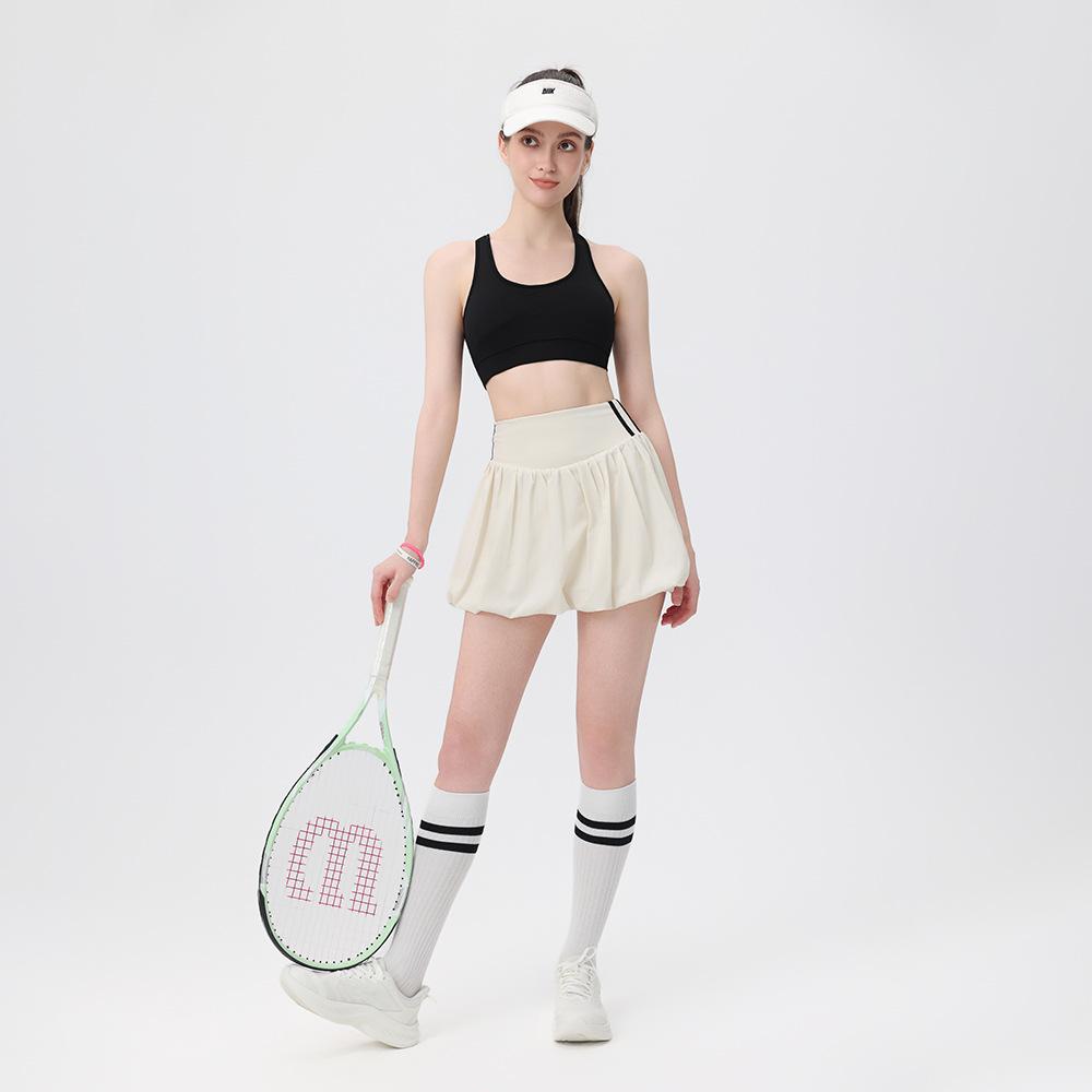 Women's 2025 Summer Slim Fit Casual Tennis & Badminton Outfit: Short Sleeve Tulip Top and Skirt Set